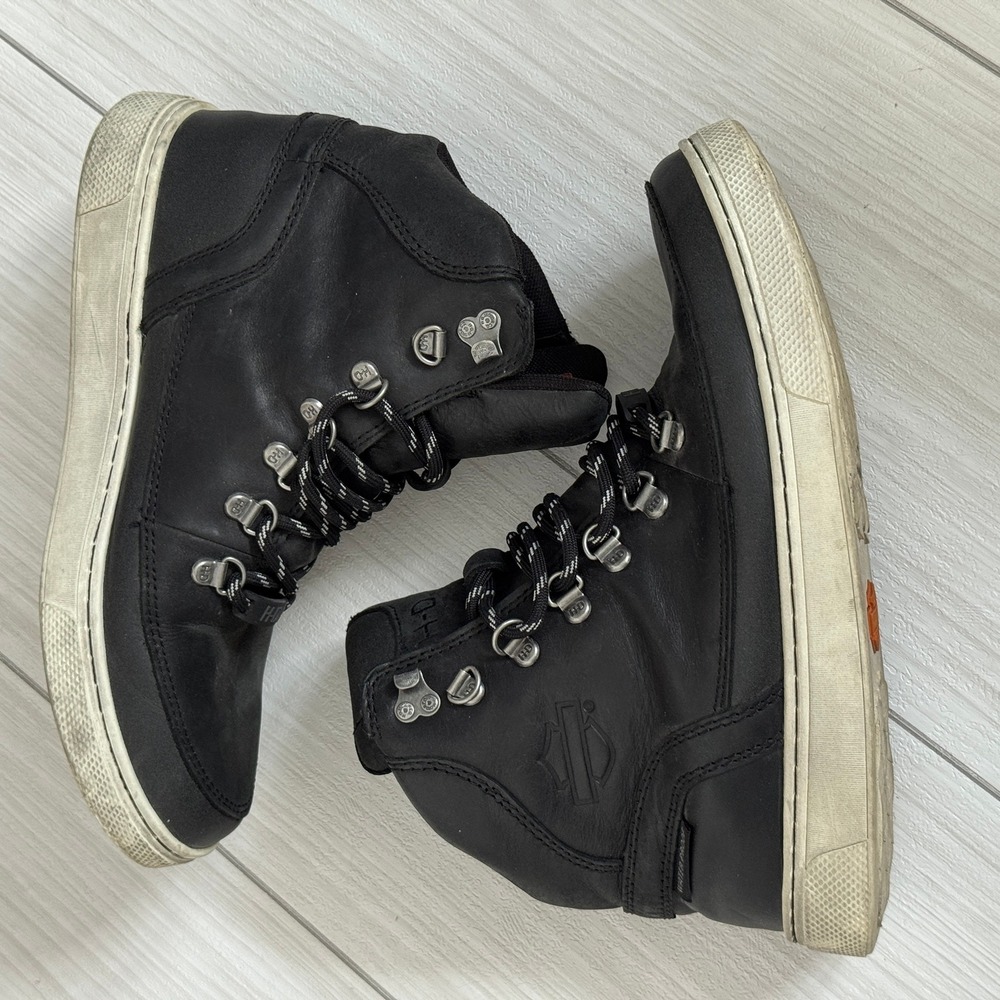 Harley-Davidson Womens 8.5 Waterproof Leather Riding Boots‎ Black Gorpcore Biker